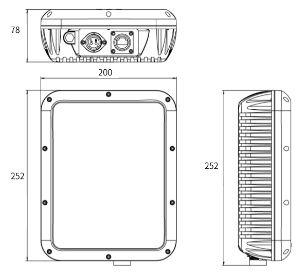 FD-RSH300 4D激光雷达 尺寸图.png
